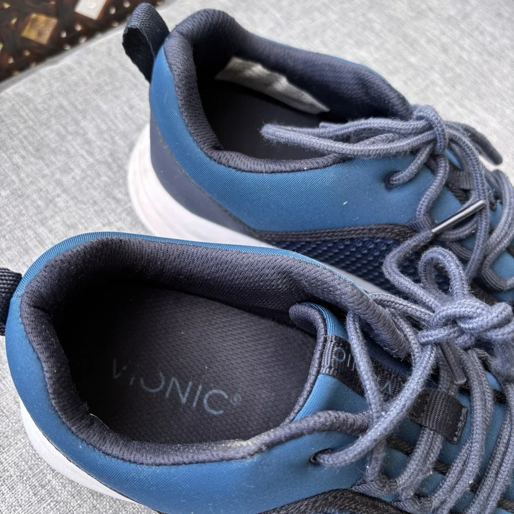 Vionic Christina Podiatrist Designed Mesh Lace-up Sneakers Navy‎ Blue Sz 8